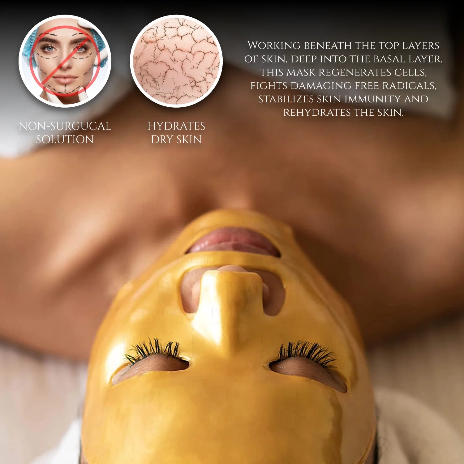 Golden Collagen Cell Renewal Facial Mask - Single Mask