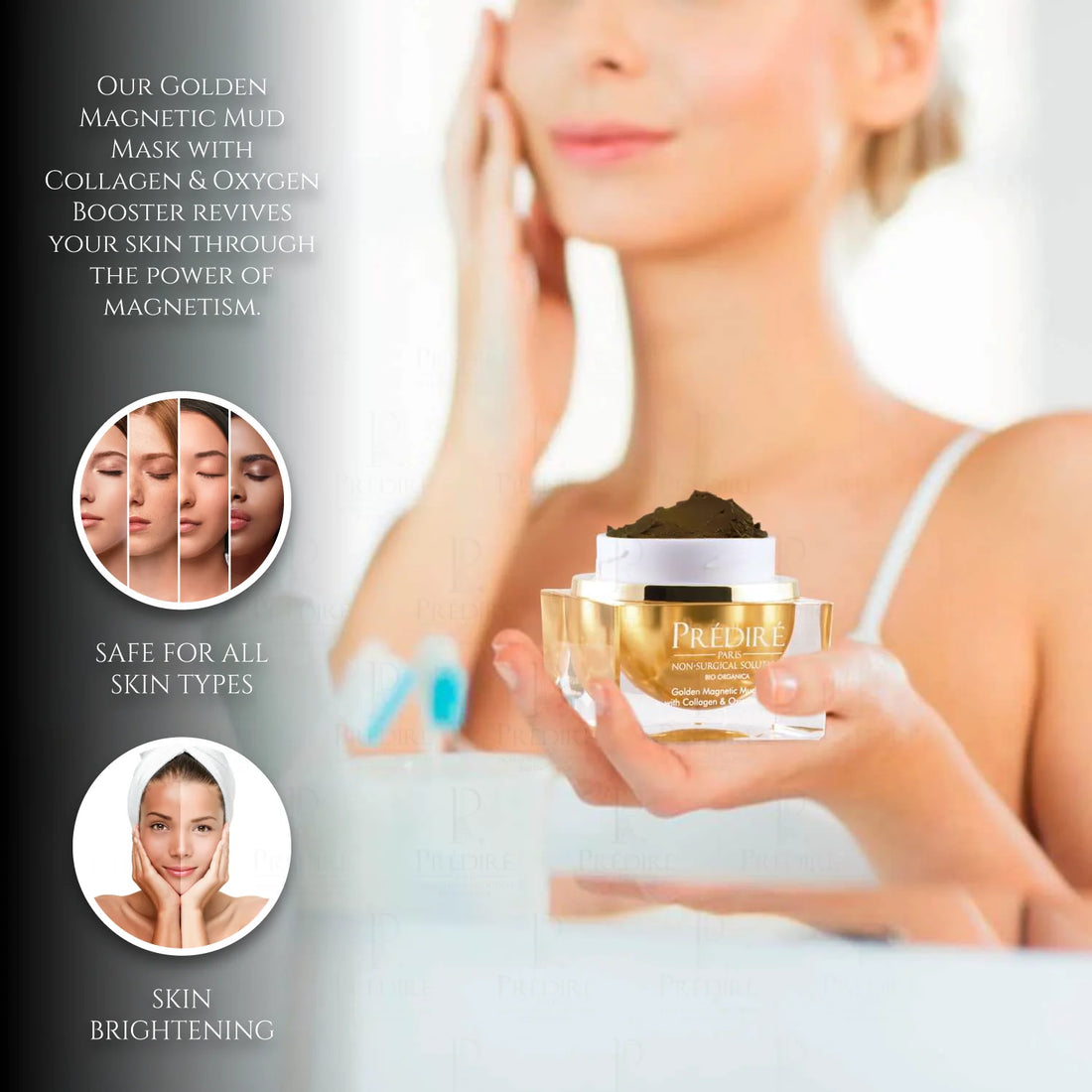 Golden Magnetic Mud Mask Rich Collagen & Oxygen Booster, 50ml